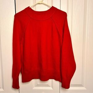 Banana Republic Women's‎ Sweater Red Long Sleeve Crew Neck Solid Knit Size M